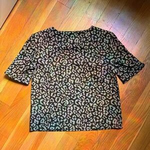 Banana Republic Black and Gray Patterned Top